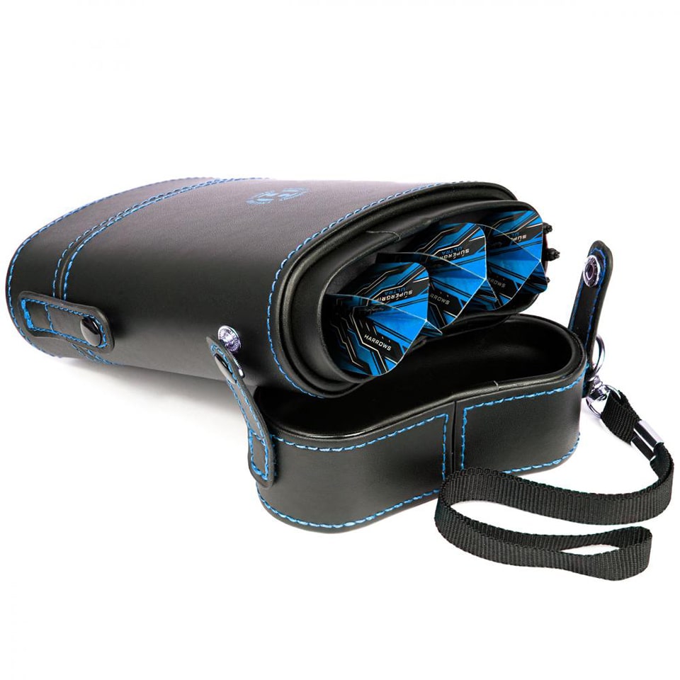 Harrows Prima Dart Case - Black & Aqua Blue
