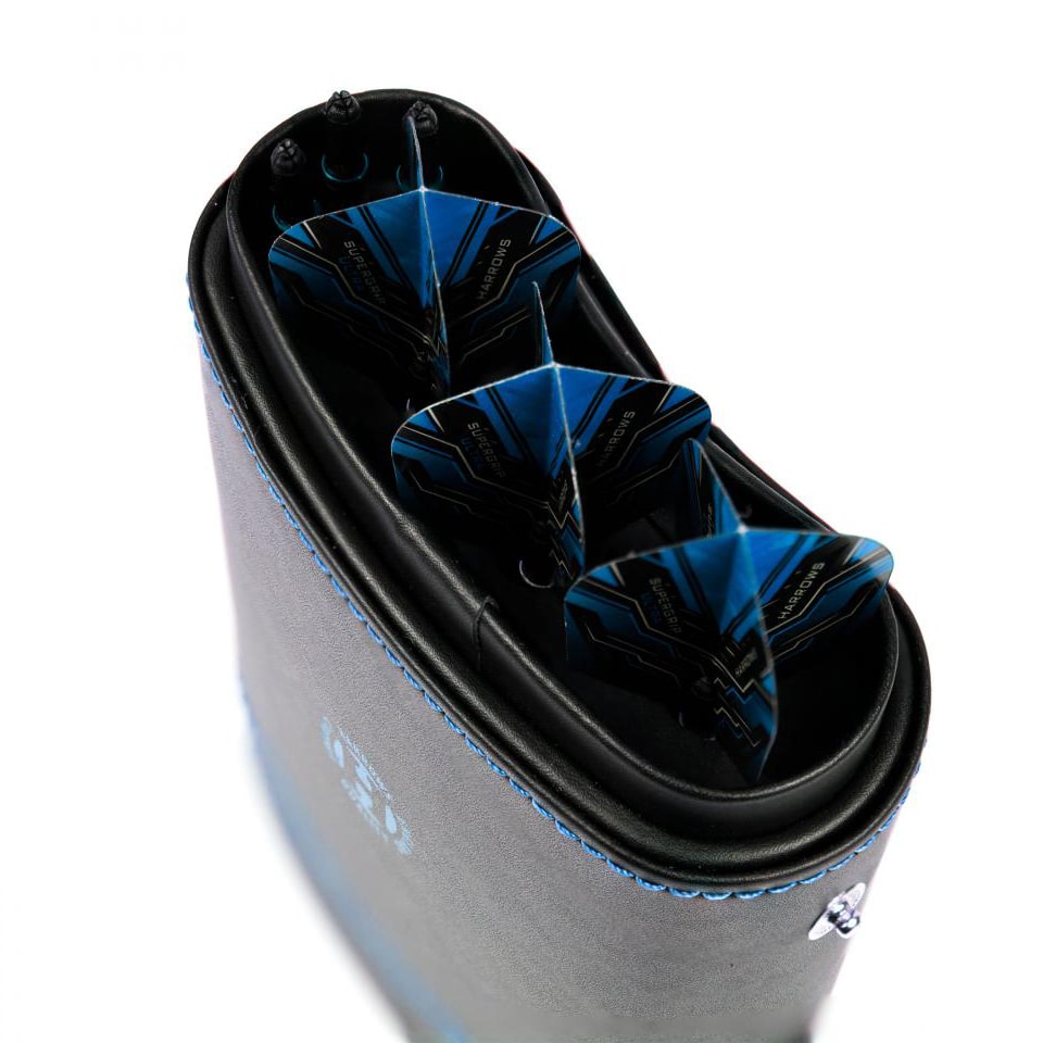 Harrows Prima Dart Case - Black & Aqua Blue
