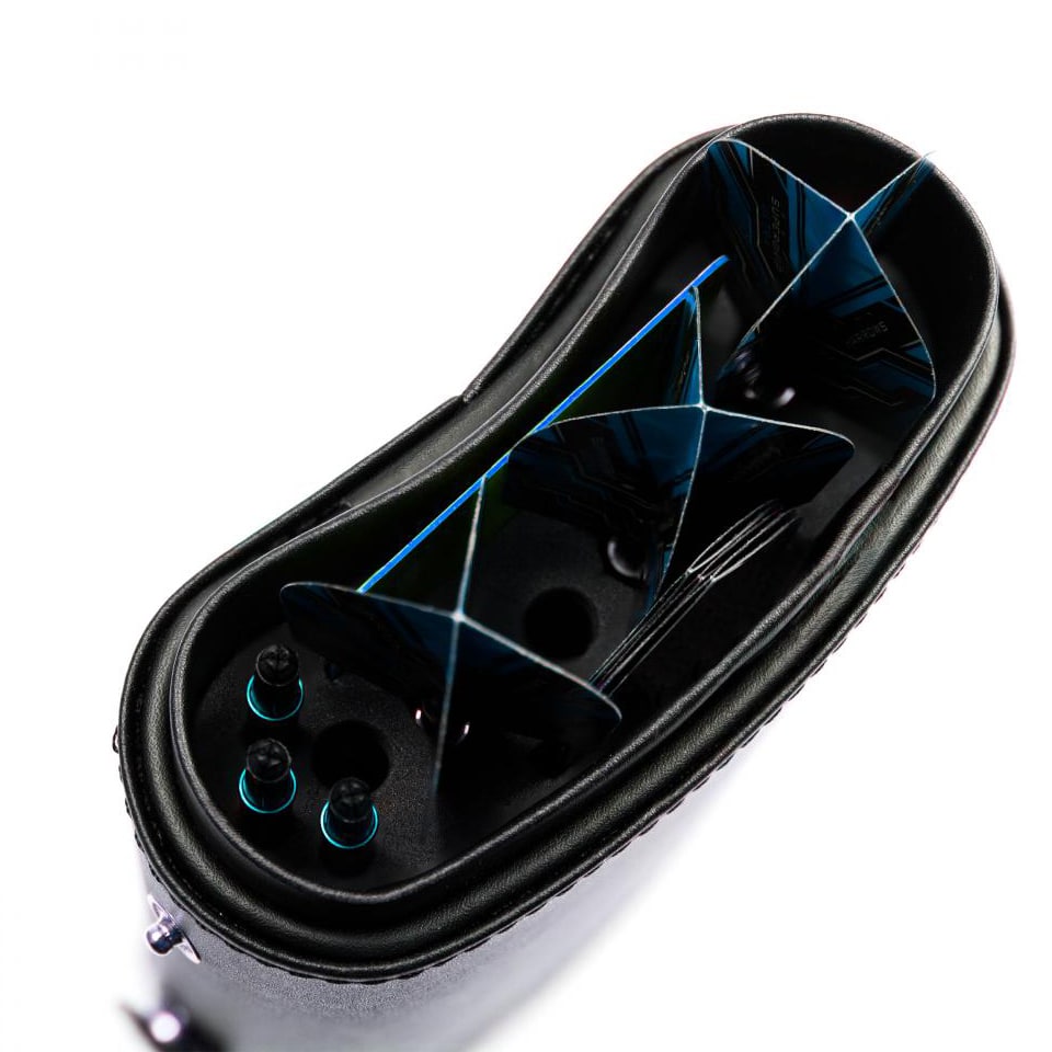 Harrows Prima Dart Case - Black & Aqua Blue