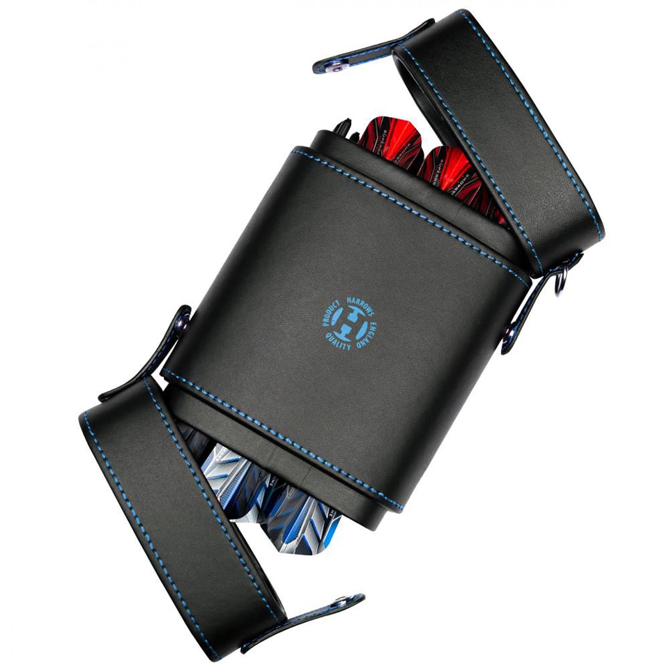 Harrows Prima Dart Case - Black & Aqua Blue