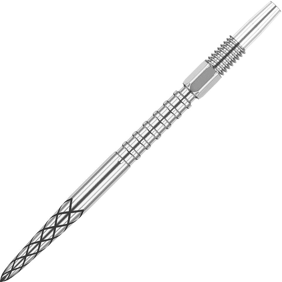 Target Swiss Diamond Pro Surge Grip Steel Points - Silver 30mm