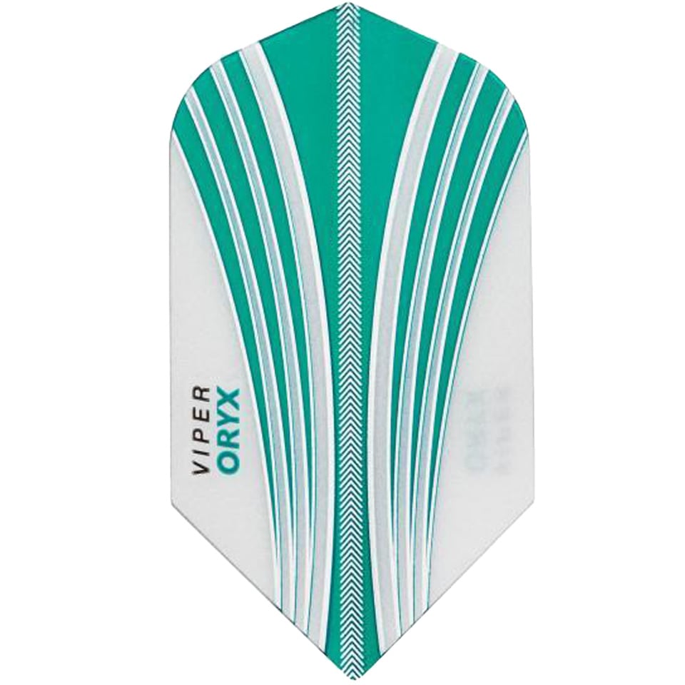 GLD Viper Oryx Dart Flights - Slim White & Teal