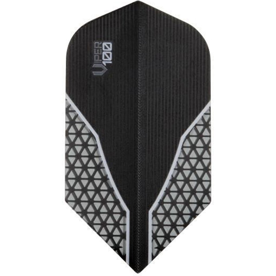 GLD Viper V-100 Dart Flights - Slim Black & Gray