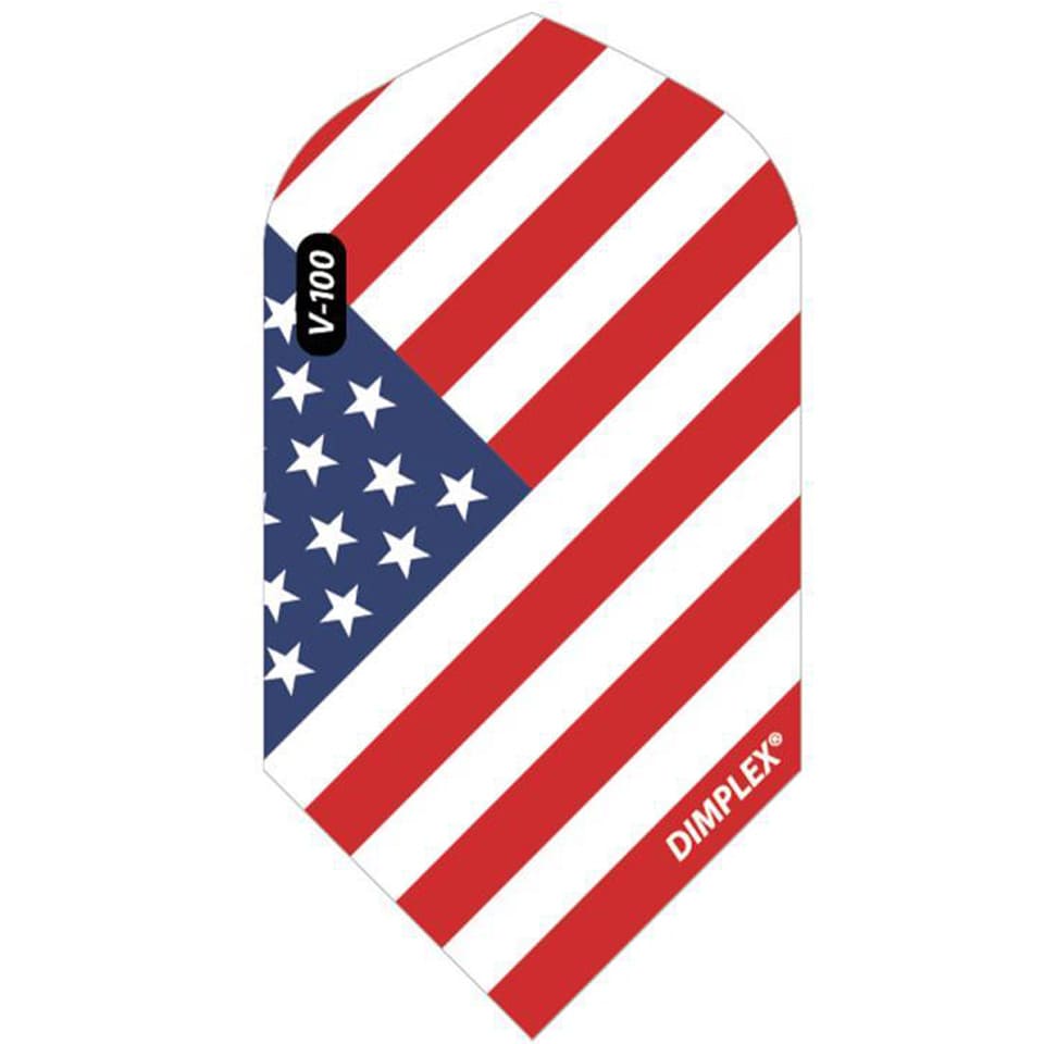 GLD Viper Dimplex American Flag Angled Dart Flights - Slim