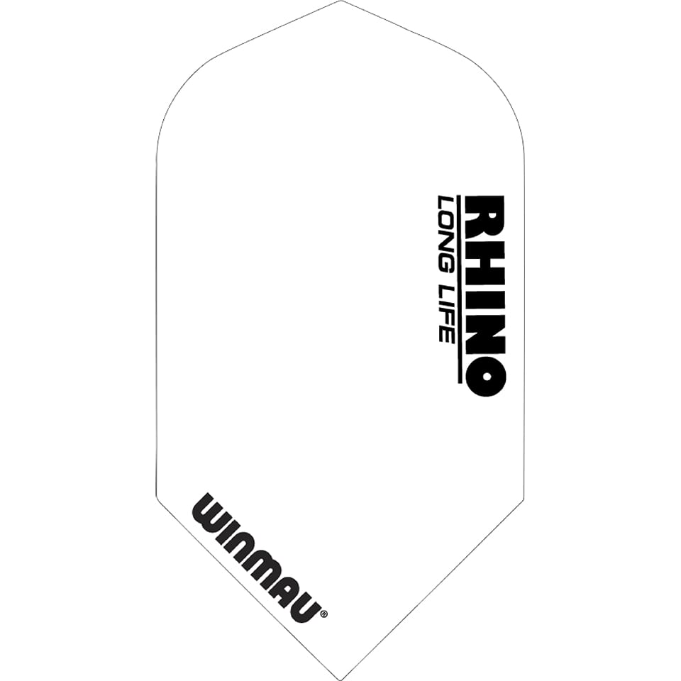 Winmau Rhino Dart Flights - Slim White