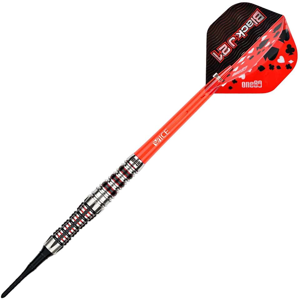 One80 Black J21 02 Soft Tip Darts - 19gm