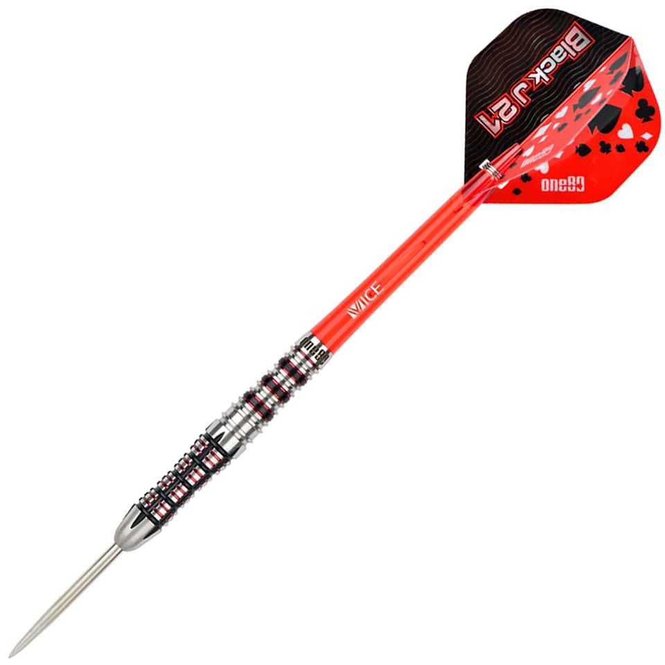 One80 Black J21 02 Steel Tip Darts - 25gm