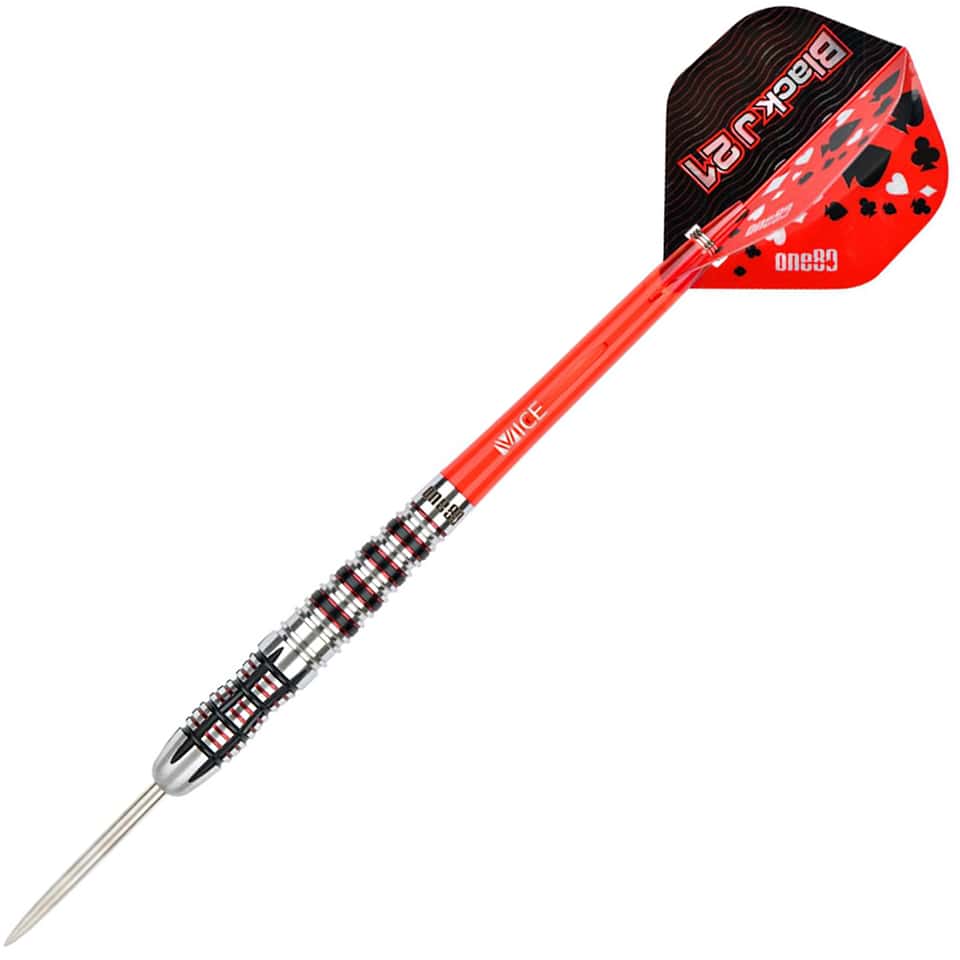 One80 Black J21 03 Steel Tip Darts - 21gm