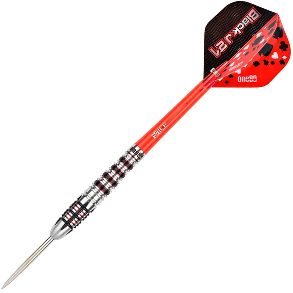 One80 Black J21 04 Steel Tip Darts - 21gm