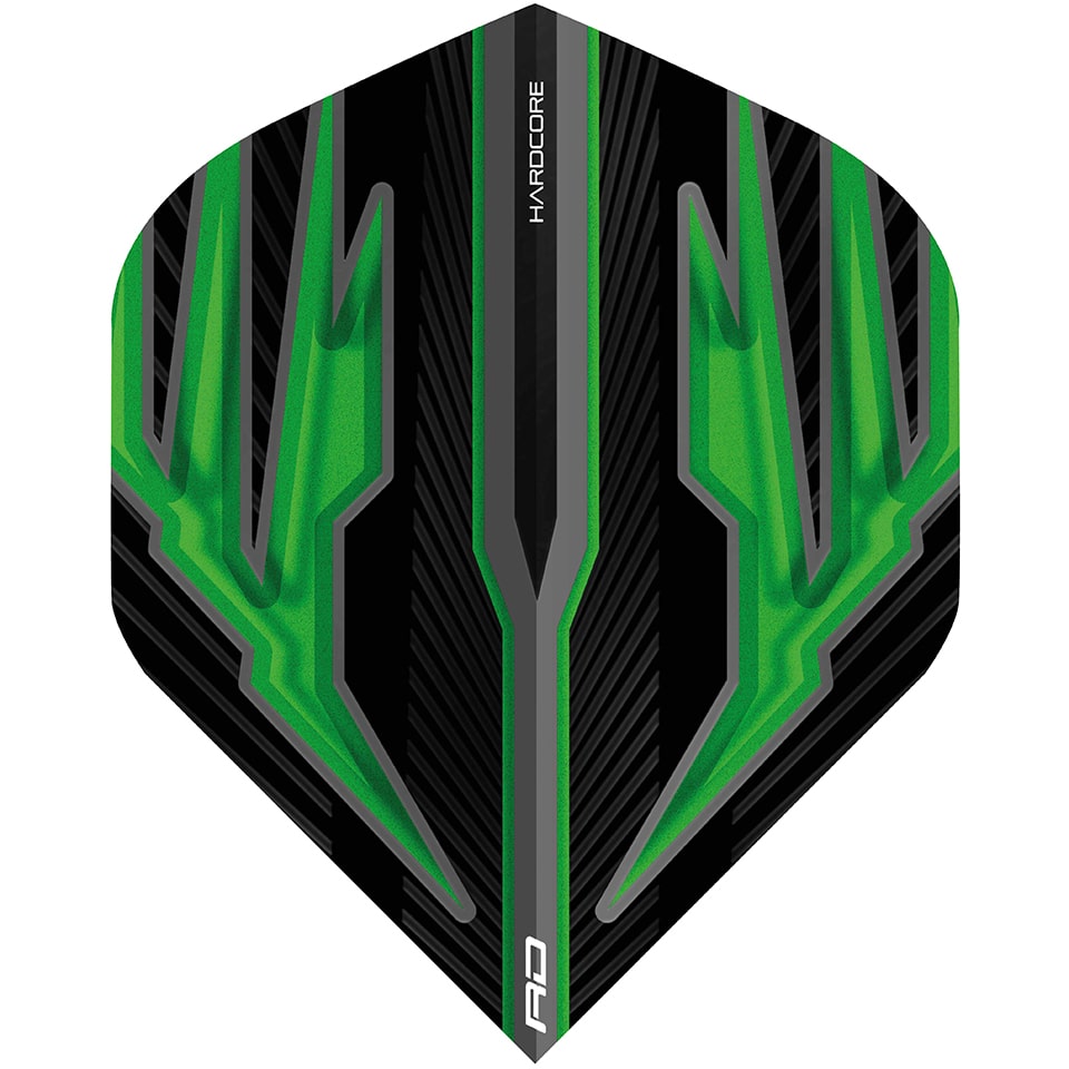 Red Dragon Hardcore Radical Silver Flash Dart Flights - 4 Sets Per Pack (12 Dart Flights in