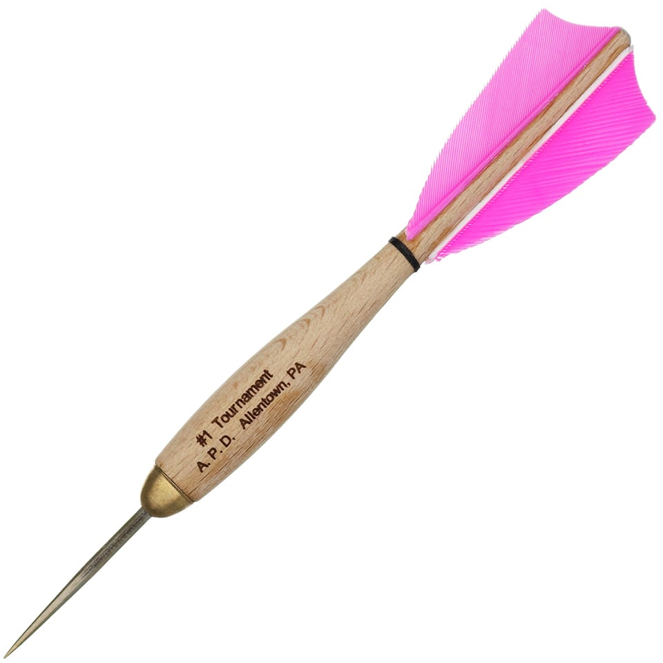 American Pro Dart Woody Steel Tip Darts - 13.5gm Pink (4 Sets)