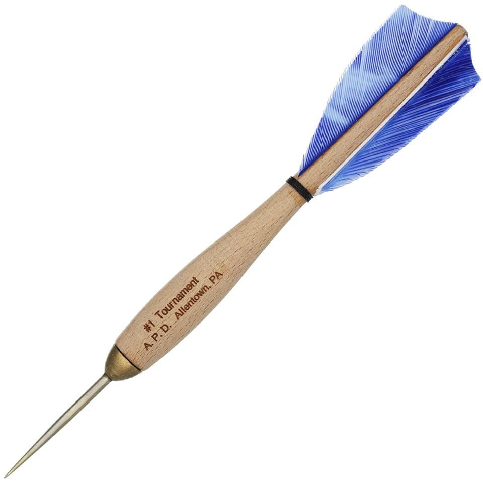 American Pro Dart Woody Steel Tip Darts - 13.5gm Blue Camouflage (4 Sets)