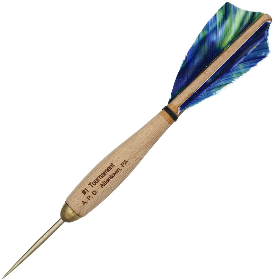 American Pro Dart Woody Steel Tip Darts - 13.5gm Peacock (4 Sets)