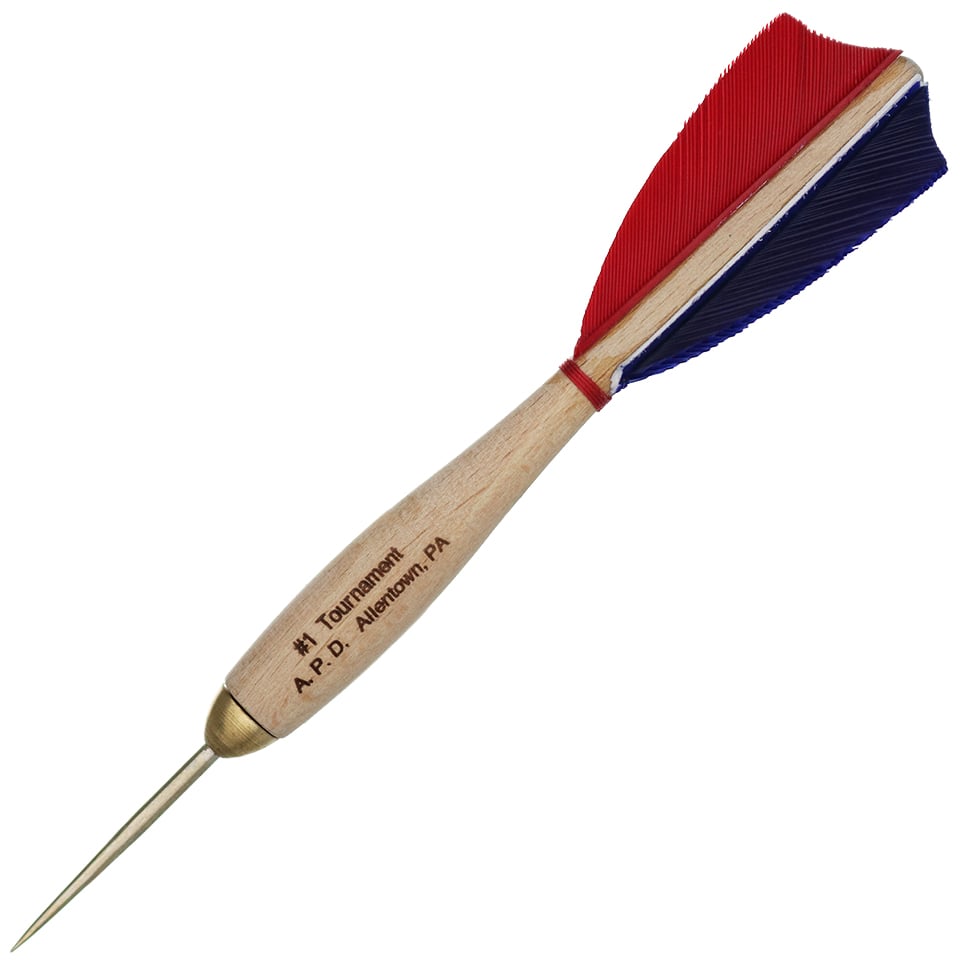 American Pro Dart Woody Steel Tip Darts 13.5gm Red White & Blue (4 S