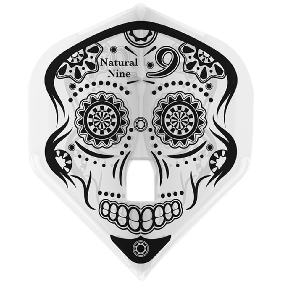 L-Style Pro Natural Nine Calavera White Dart Flights - L1 / Standard