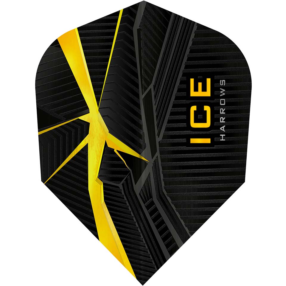 Harrows ICE Recut Dart Flights - Shape Yellow