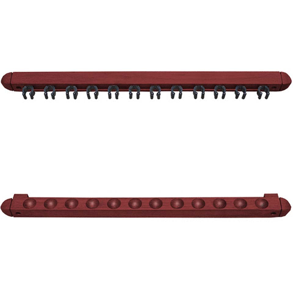 12 Cue Wall Rack - Walnut