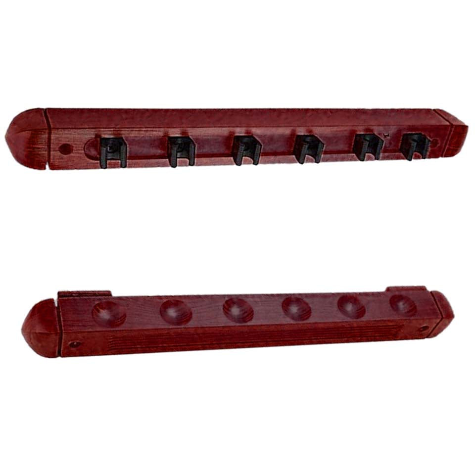 6 Cue Wall Rack - Walnut