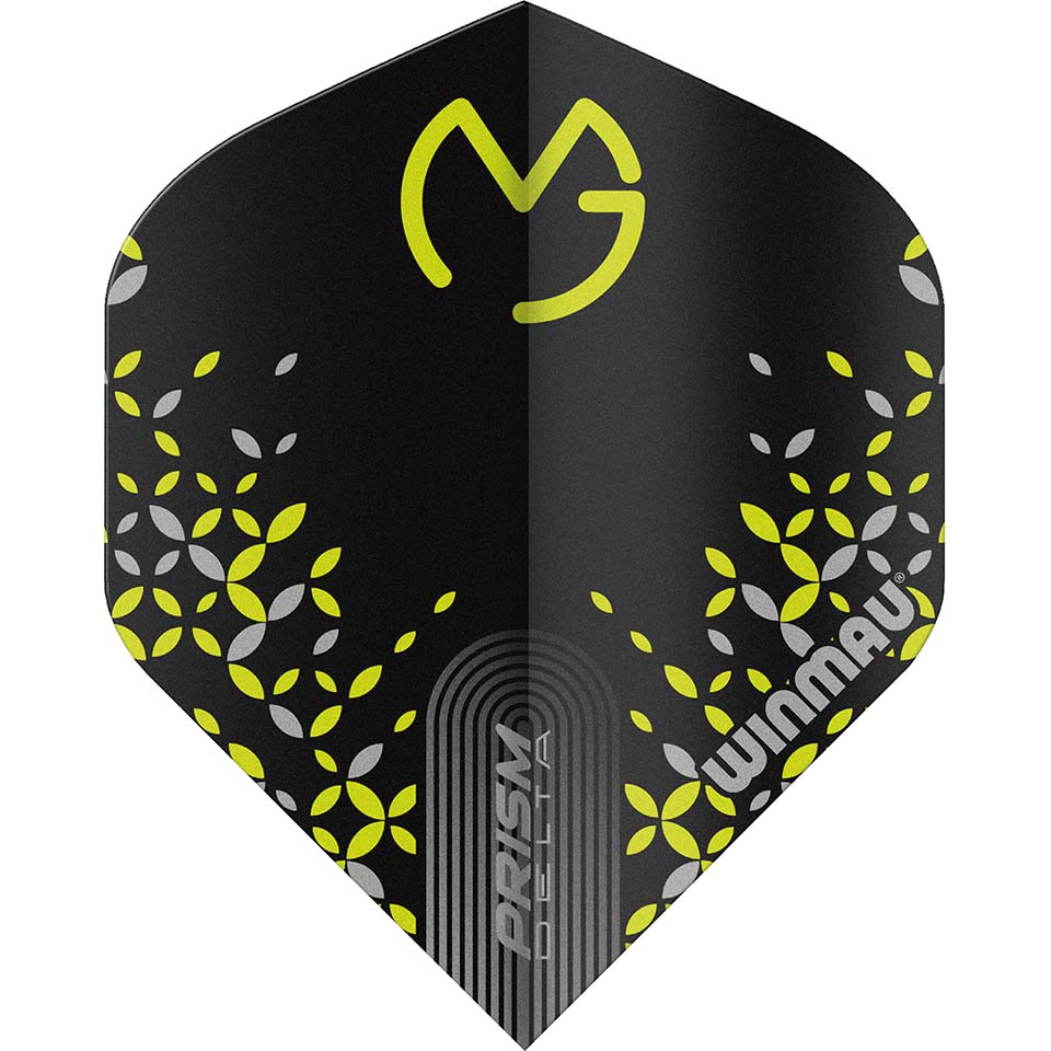 Winmau MvG Prism Alpha Dart Flights - Shape Black and Green x