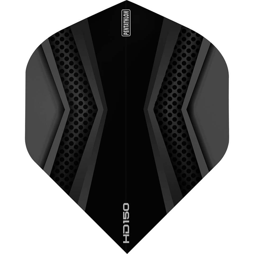 Pentathlon HD150 Dart Flights - Standard Gray & Black