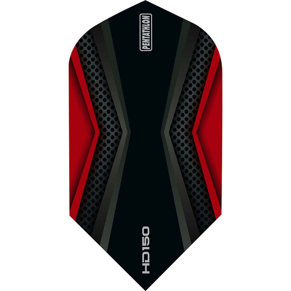 Pentathlon HD150 Dart Flights - Slim Red & Black