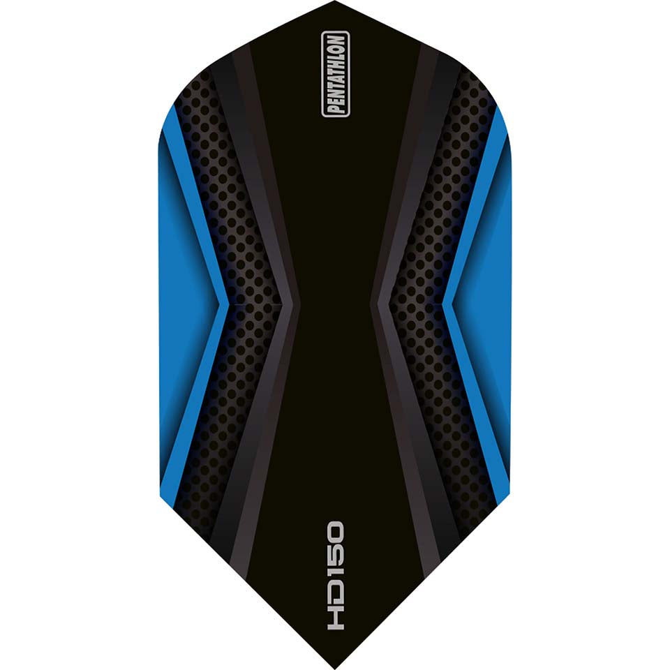 Pentathlon HD150 Dart Flights - Slim Cyan & Black