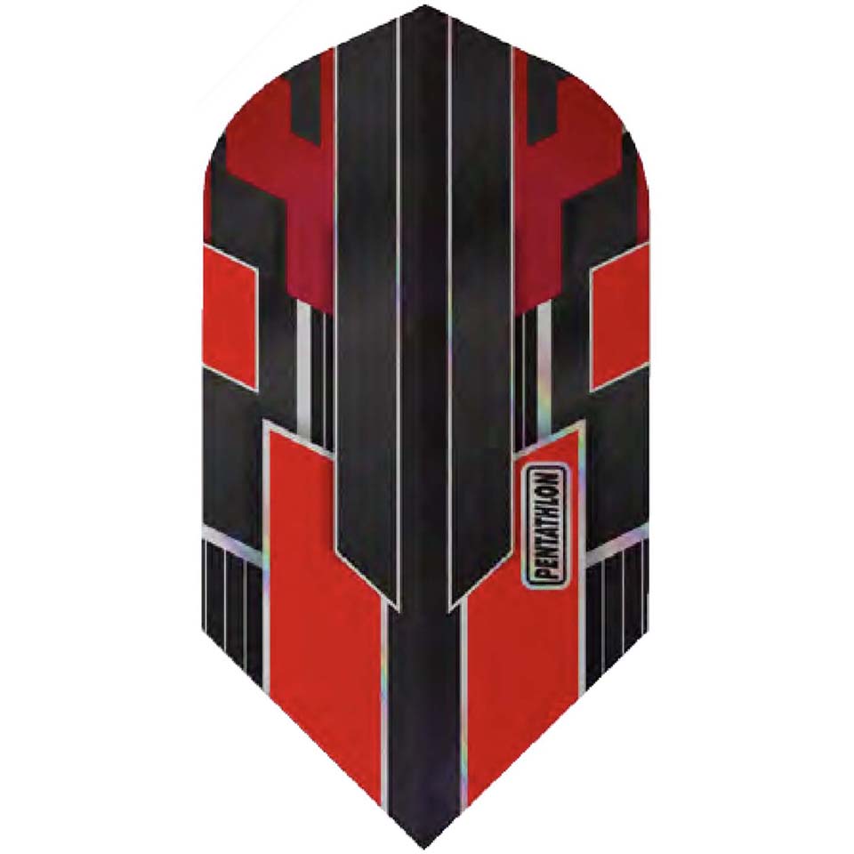 Pentathlon Shimmer Dart Flights - Slim Red