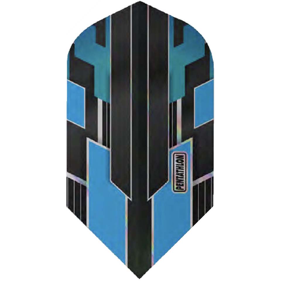 Pentathlon Shimmer Dart Flights - Slim Blue
