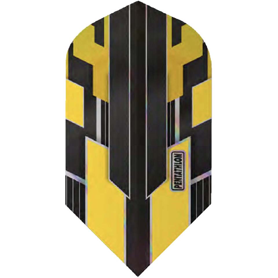 Pentathlon Shimmer Dart Flights - Slim Yellow