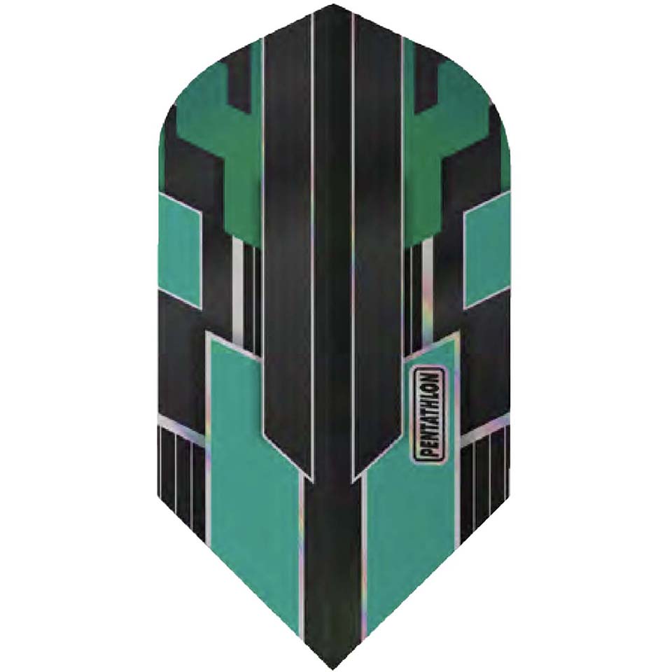 Pentathlon Shimmer Dart Flights - Slim Aqua