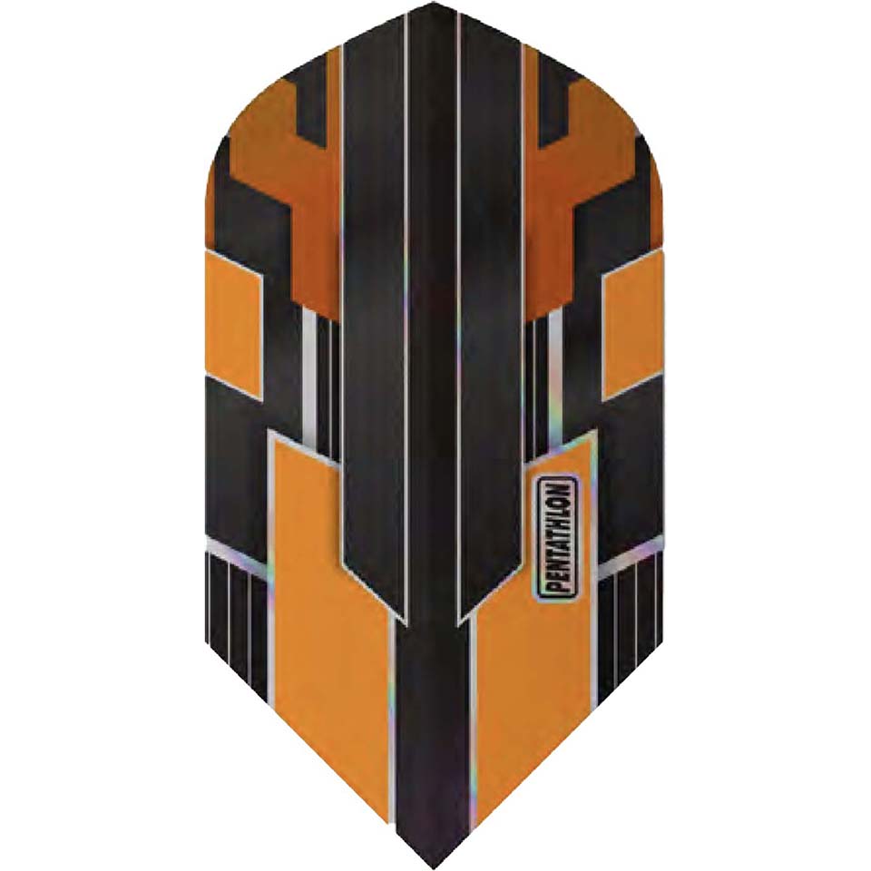 Pentathlon Shimmer Dart Flights - Slim Orange