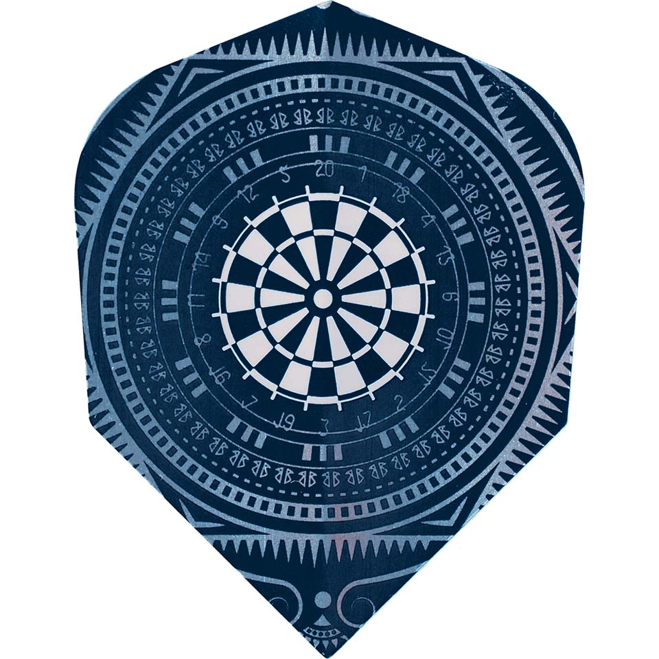 Harrows Quadro Dart Flights - Standard Blue Dartboard