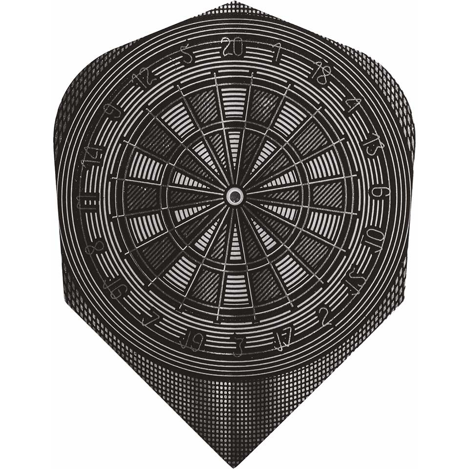 Harrows Quadro Dart Flights - Standard Gray Dartboard