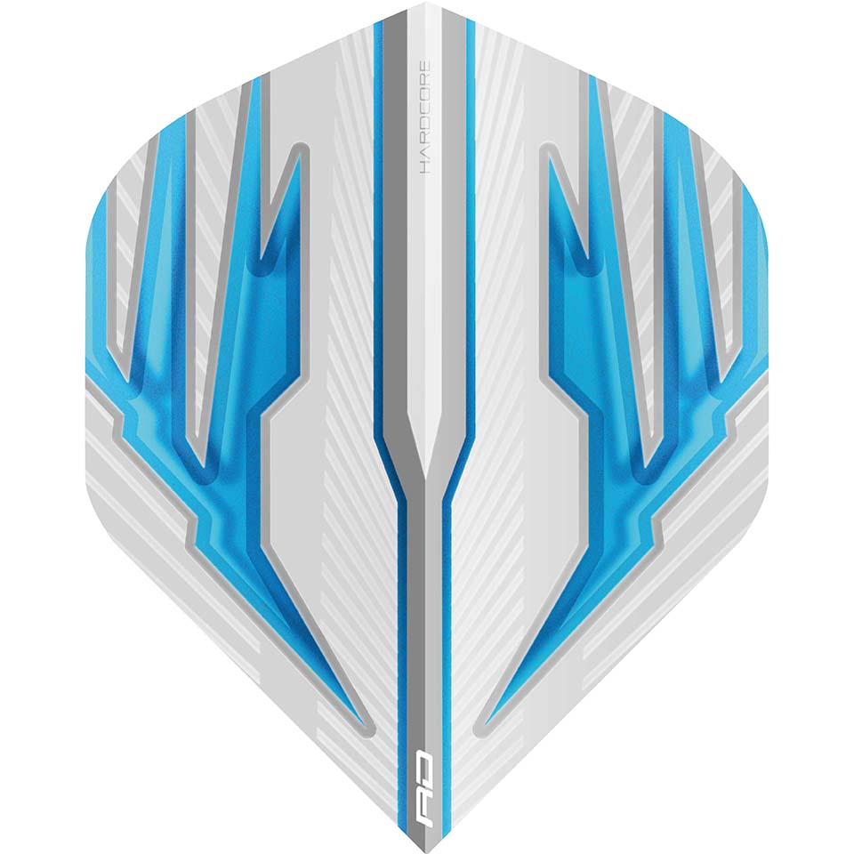 Red Dragon Hardcore Radical Dart Flights - Standard White & Blue