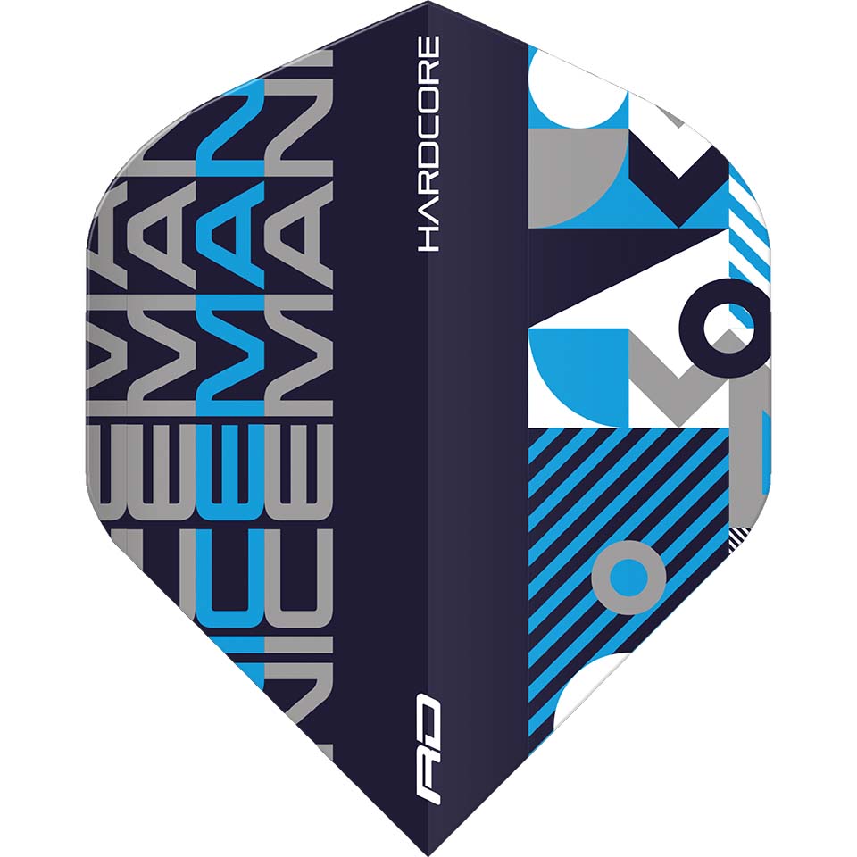 Red Dragon Hardcore Iceman Stack Dart Flights - Standard Blue