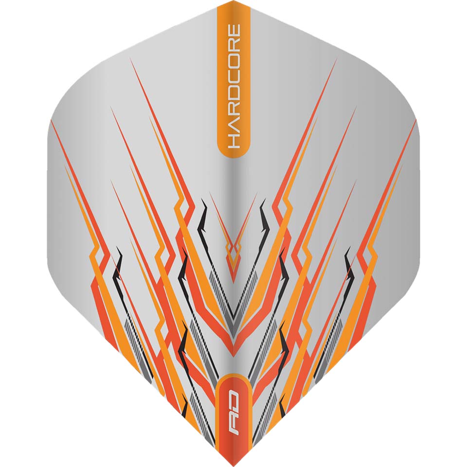 Red Dragon Hardcore Mohawk Dart Flights - Standard Orange