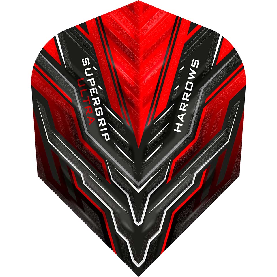 Harrows Supergrip Ultra Dart Flights - Shape Red