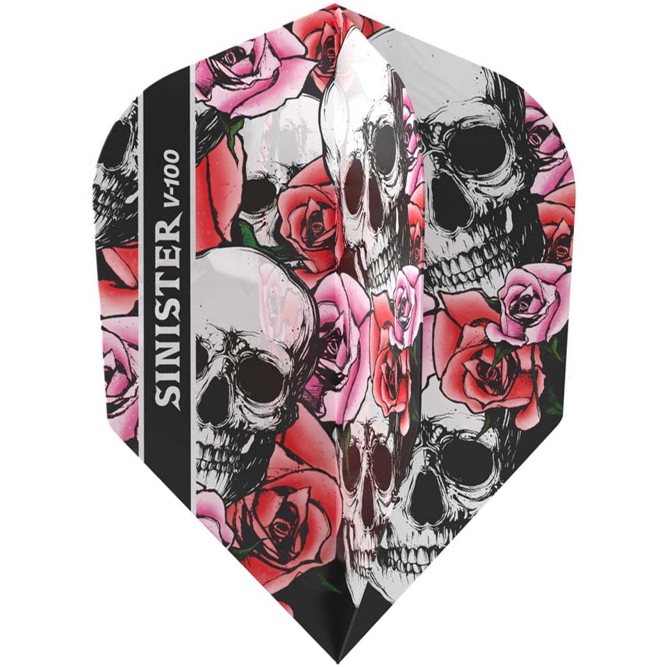 GLD Sinister Skull Dart Flights - Standard Red