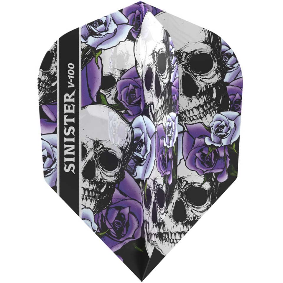 GLD Sinister Skull Dart Flights - Standard Purple