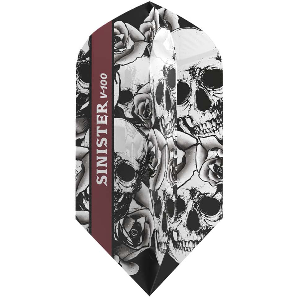GLD Sinister Skull Dart Flights - Slim Black