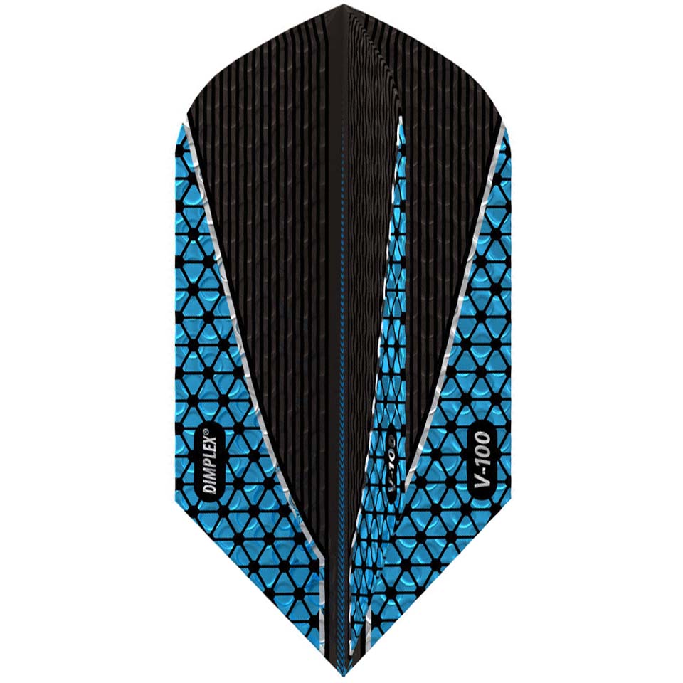 GLD Dimplex Hybrid Dart Flights - Slim Metallic Blue