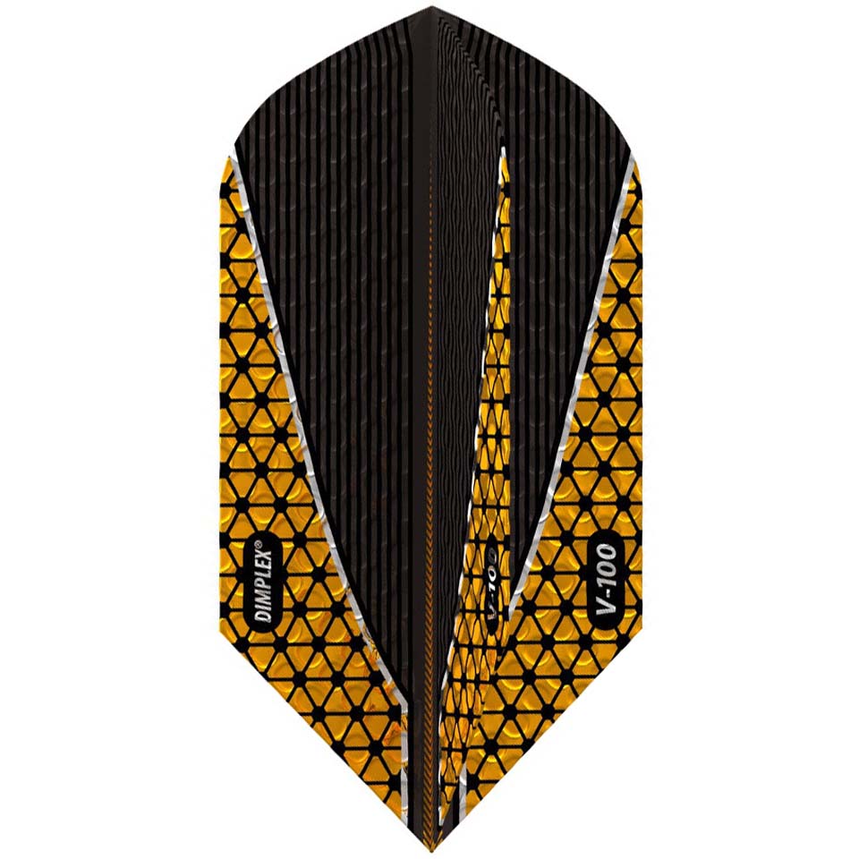GLD Dimplex Hybrid Dart Flights - Slim Metallic Orange