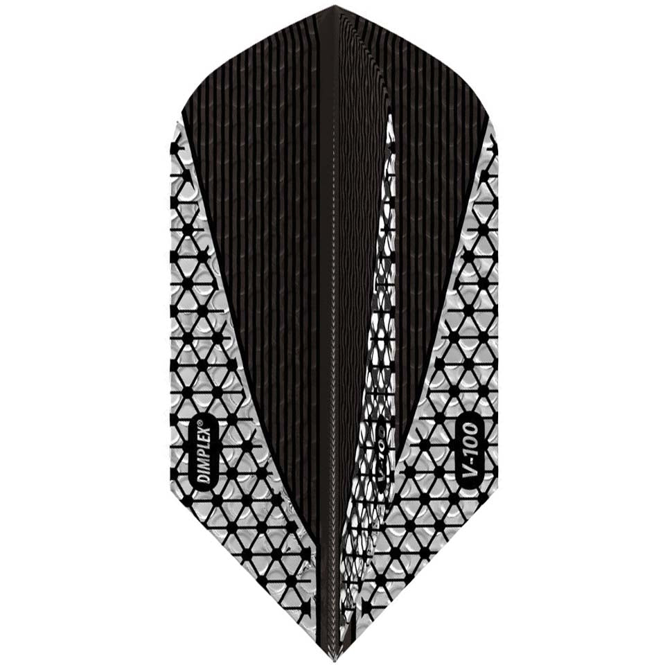 GLD Dimplex Hybrid Dart Flights - Slim Metallic Silver