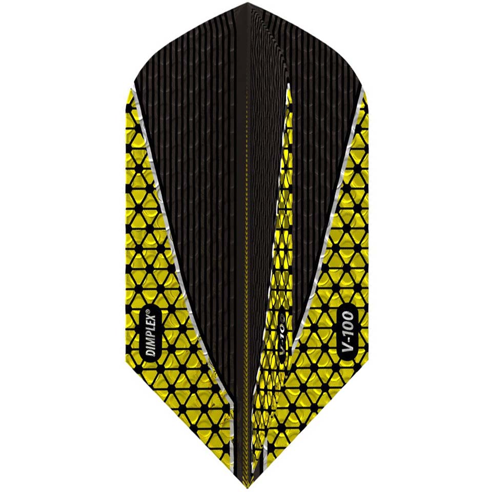 GLD Dimplex Hybrid Dart Flights - Slim Metallic Gold