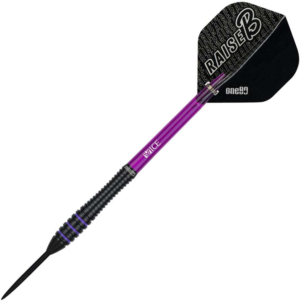 One80 Raise B Steel Tip Darts - 23gm Purple