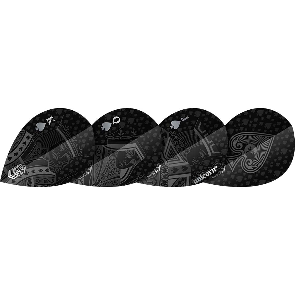 Unicorn UltraFly Royal Flush Dart Flights - Pear Black