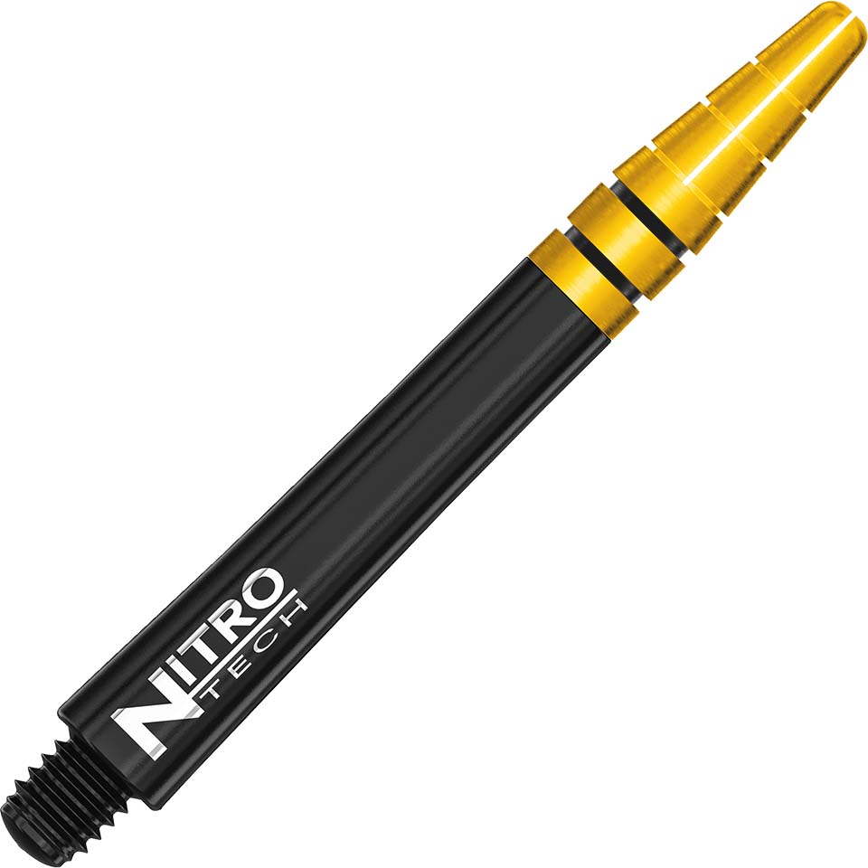 Red Dragon Nitrotech Dart Shafts - Medium Black and Gold