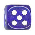 12mm Round Corner Mini Translucent Dice - Dark Blue