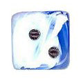 12mm Round Corner Mini Swirl Opaque Dice - Lt Blue