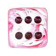 12mm Round Corner Mini Swirl Opaque Dice - Pink
